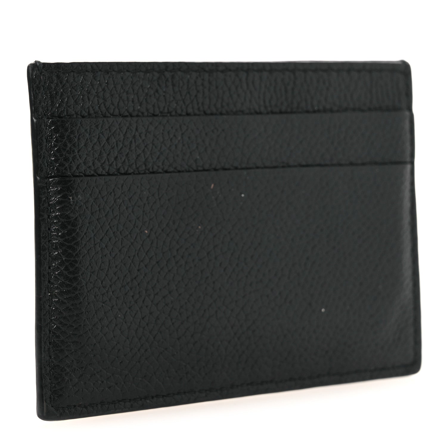 Balenciaga Grained Calfskin Logo Cash Card Holder Black White 3 of 10