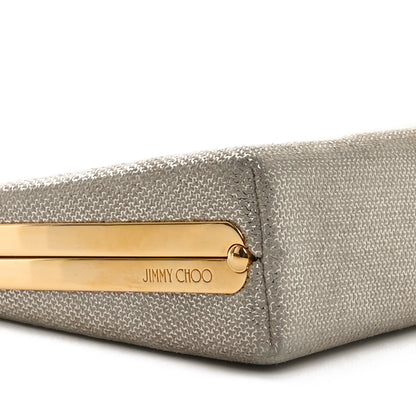 Jimmy Choo Metallic Coarse Glitter Celeste Clutch Champagne 8 of 9