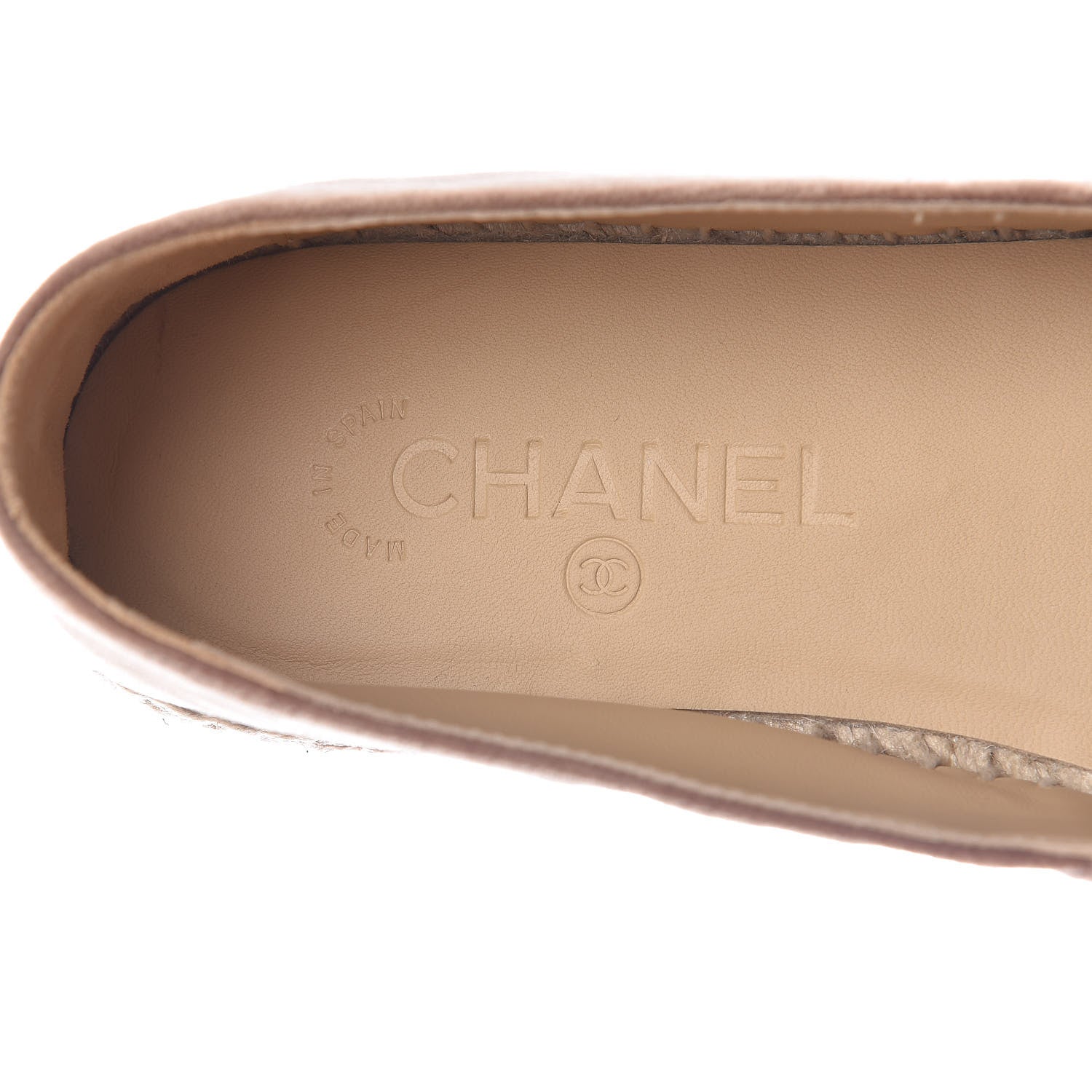 Chanel Velvet Logo Espadrilles 41 Beige Black 6 of 9