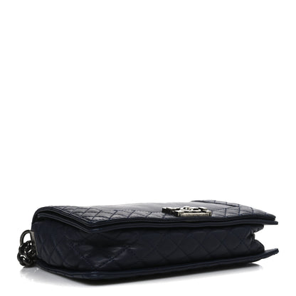 Chanel Calfskin New Medium Boy Reverso Flap Navy 4 of 12