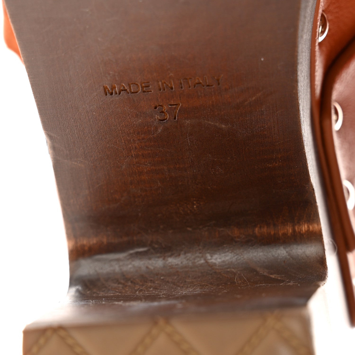 Chanel Calfskin Camellia Clogs 37 Brown 7 of 11