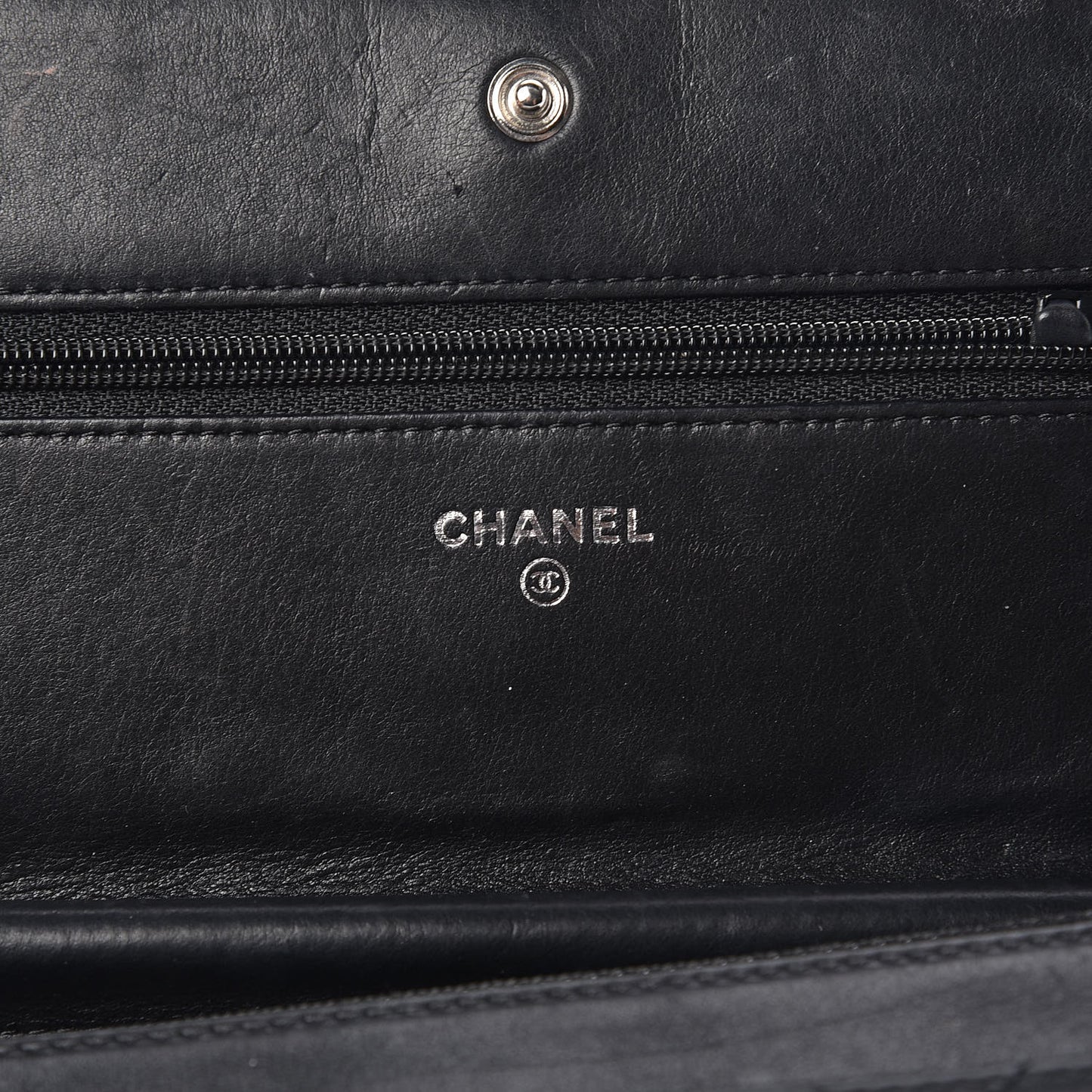 Lambskin Quilted Boy Wallet On Chain WOC Black