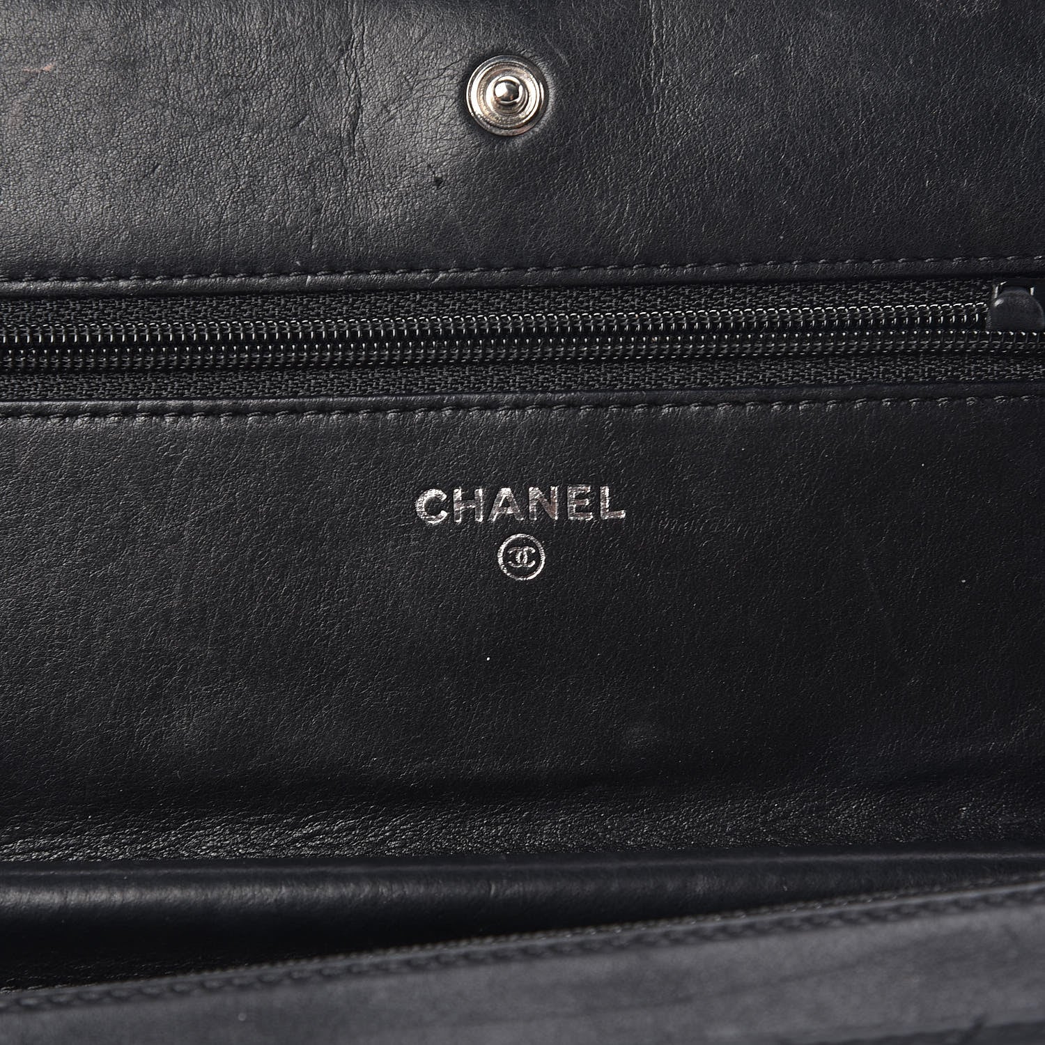 Chanel Lambskin Quilted Boy Wallet On Chain WOC Black 6 of 18