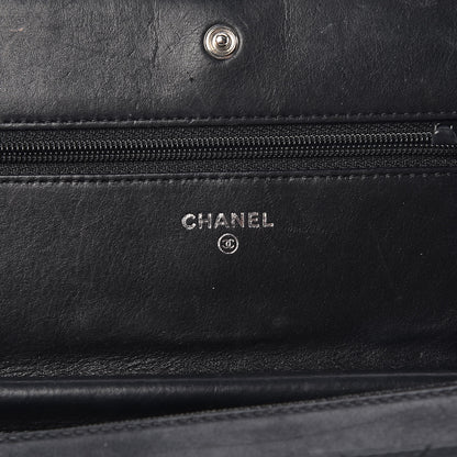 Chanel Lambskin Quilted Boy Wallet On Chain WOC Black 6 of 18