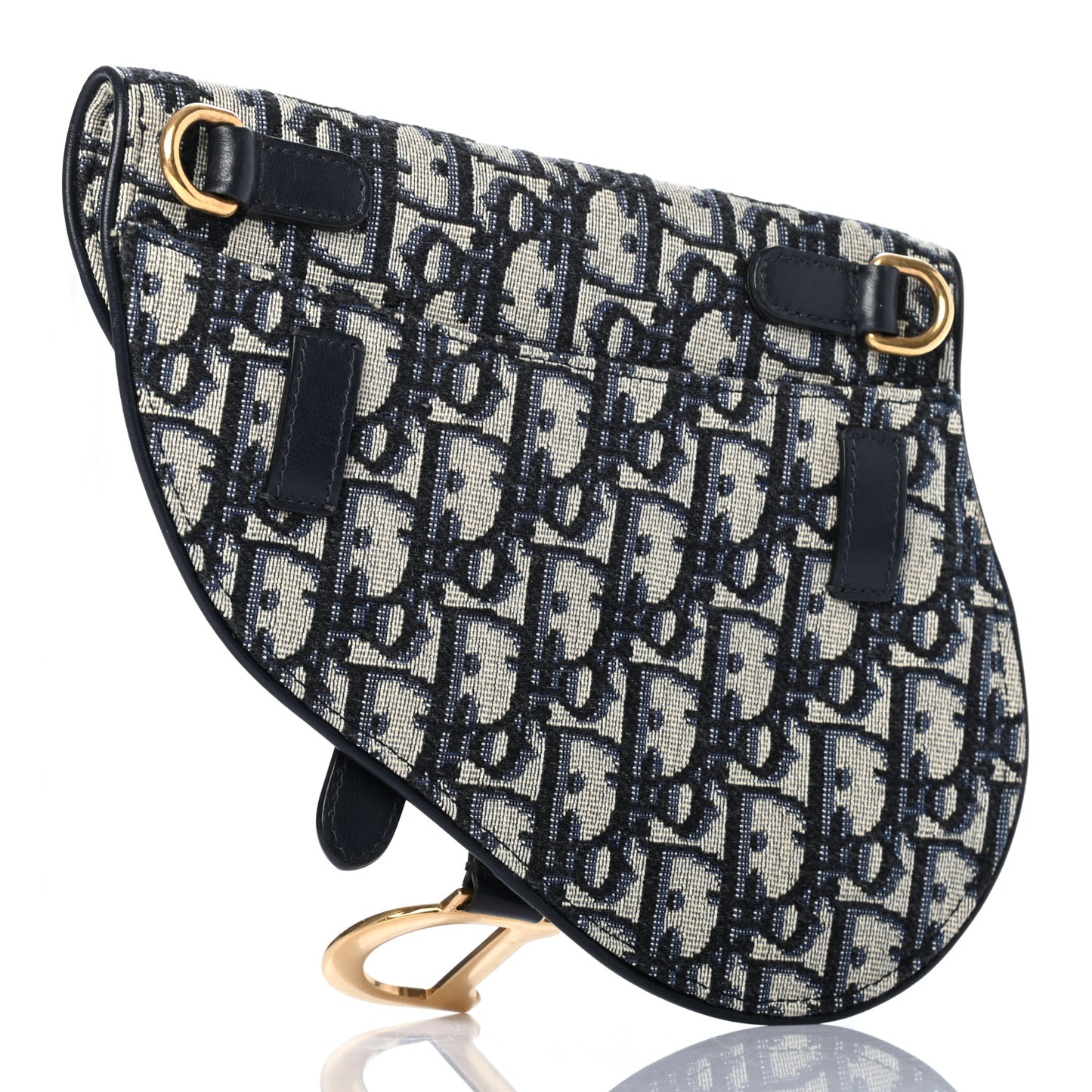 Oblique Saddle Belt Bag Blue
