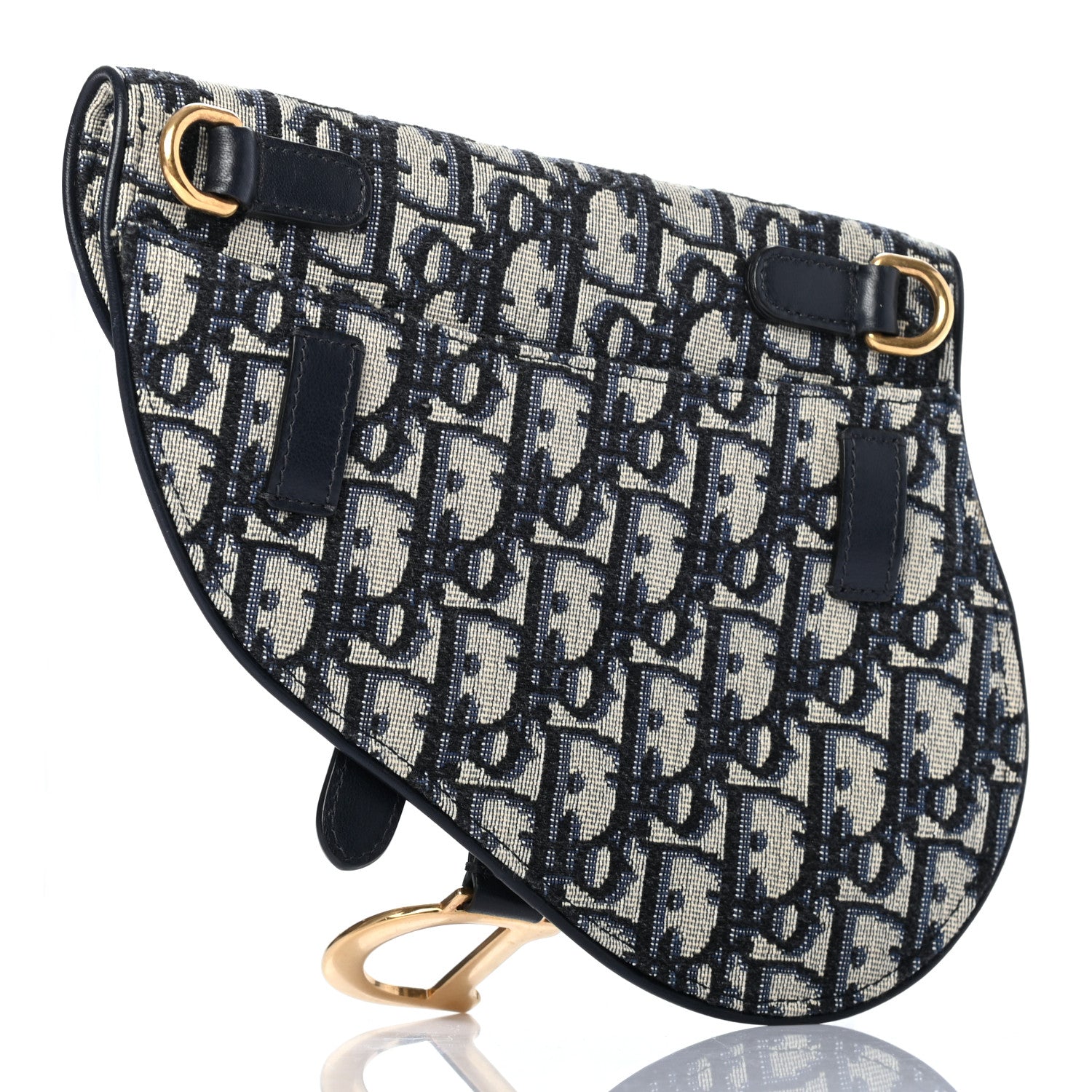 Christian Dior Oblique Saddle Belt Bag Blue 3 of 8