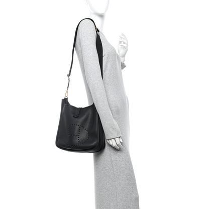 Hermes Taurillon Clemence Evelyne III PM Black 2 of 13