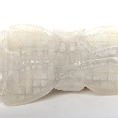 Balenciaga Fabric Mesh Clear Sole Womens Triple S Sneakers 39 White 9 of 10