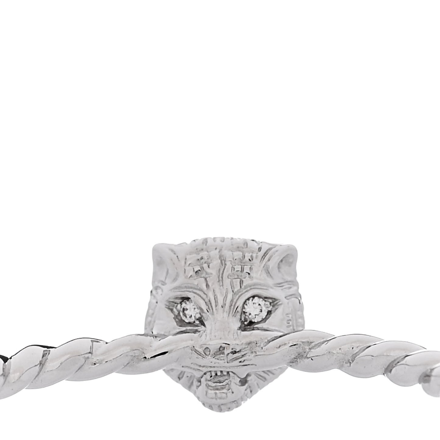 18K White Gold Diamond .40ct Le Marche Des Merveilles Feline Ring 53 6.25