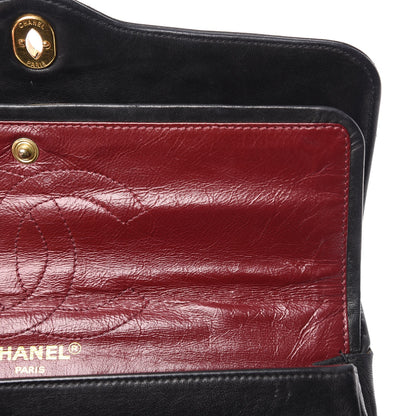 Chanel Lambskin Quilted Medium Double Flap Black 10 of 16