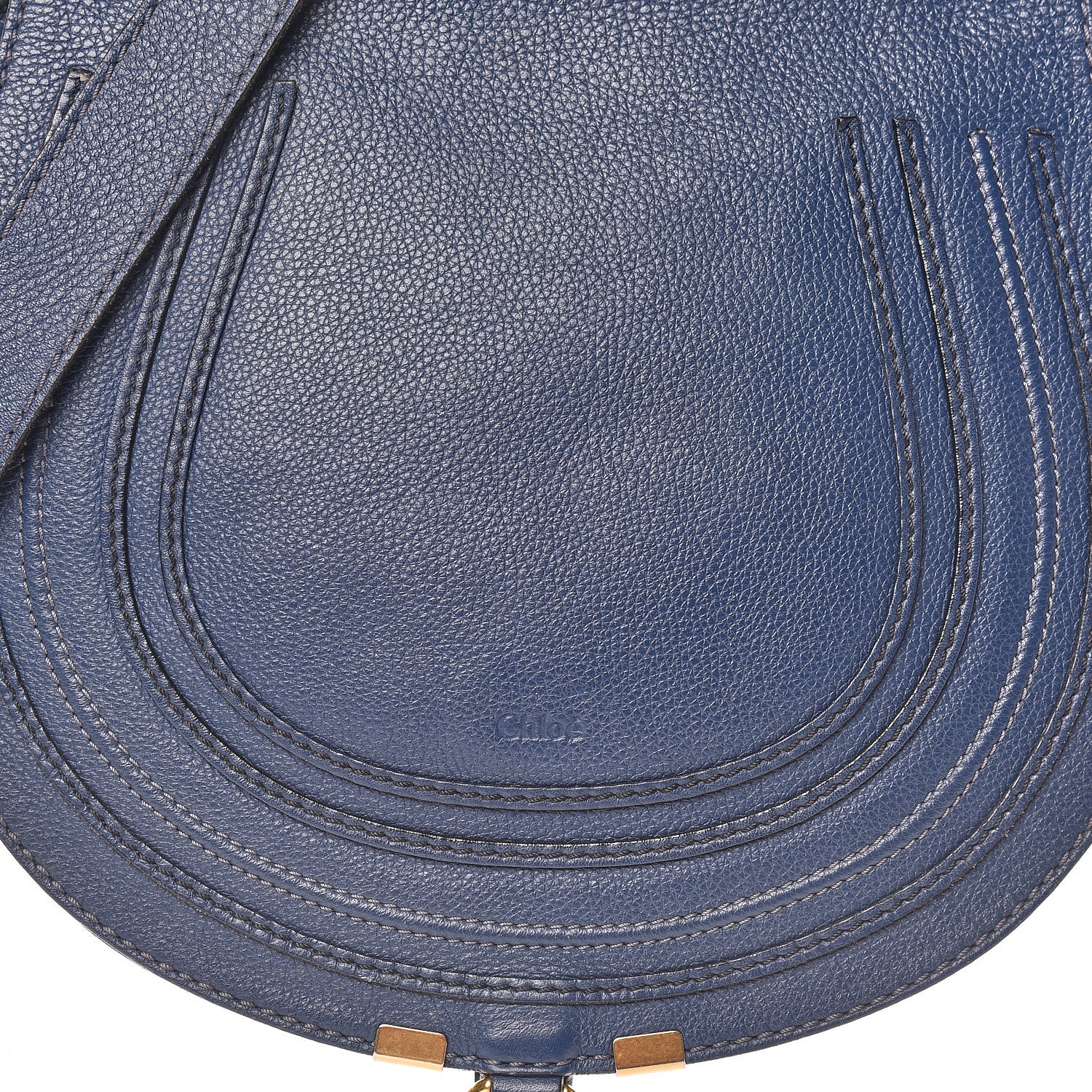 Chloe Calfskin Medium Marcie Round Crossbody Bag Royal Navy 10 of 15