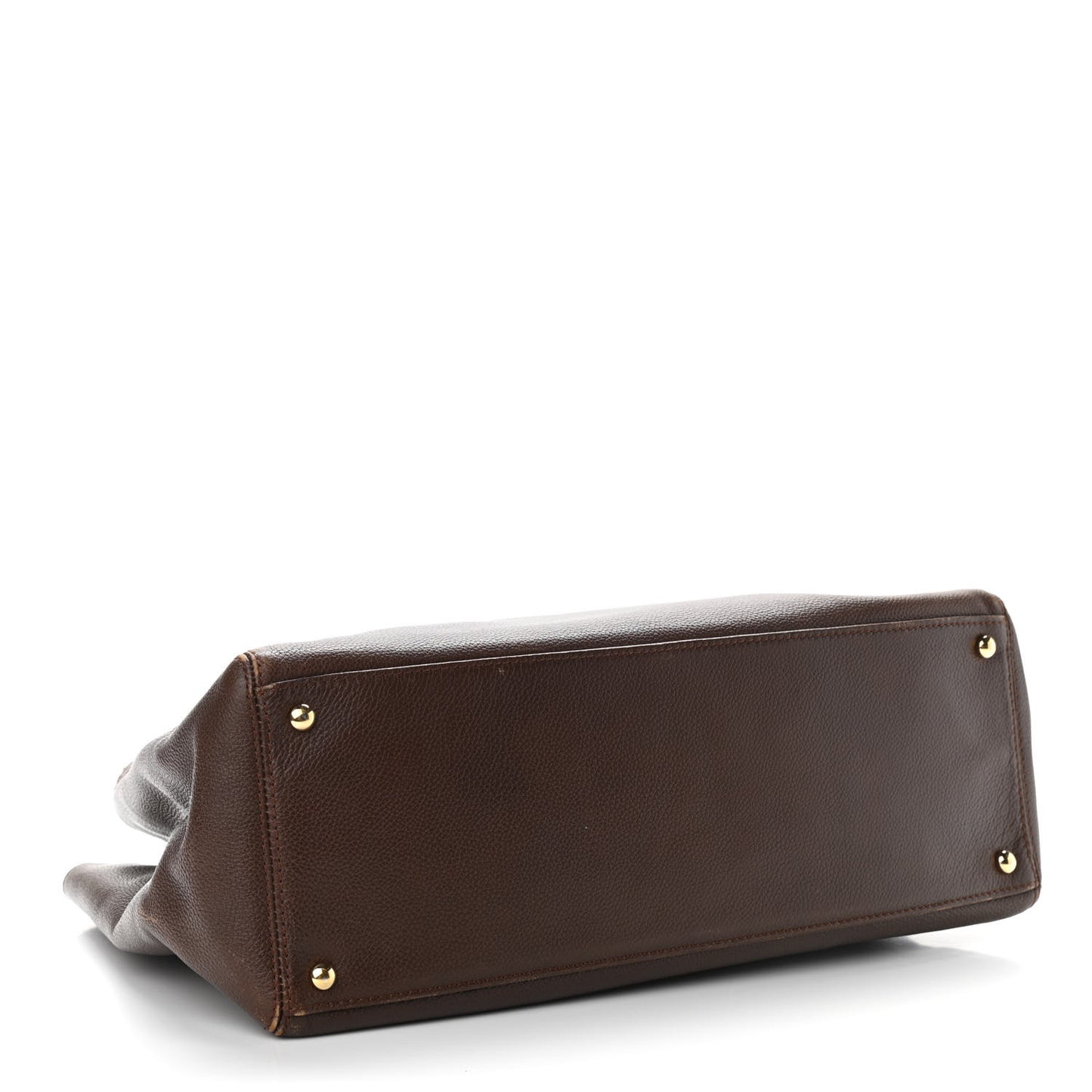 Calfskin Cerf Executive Shopper Tote Brown