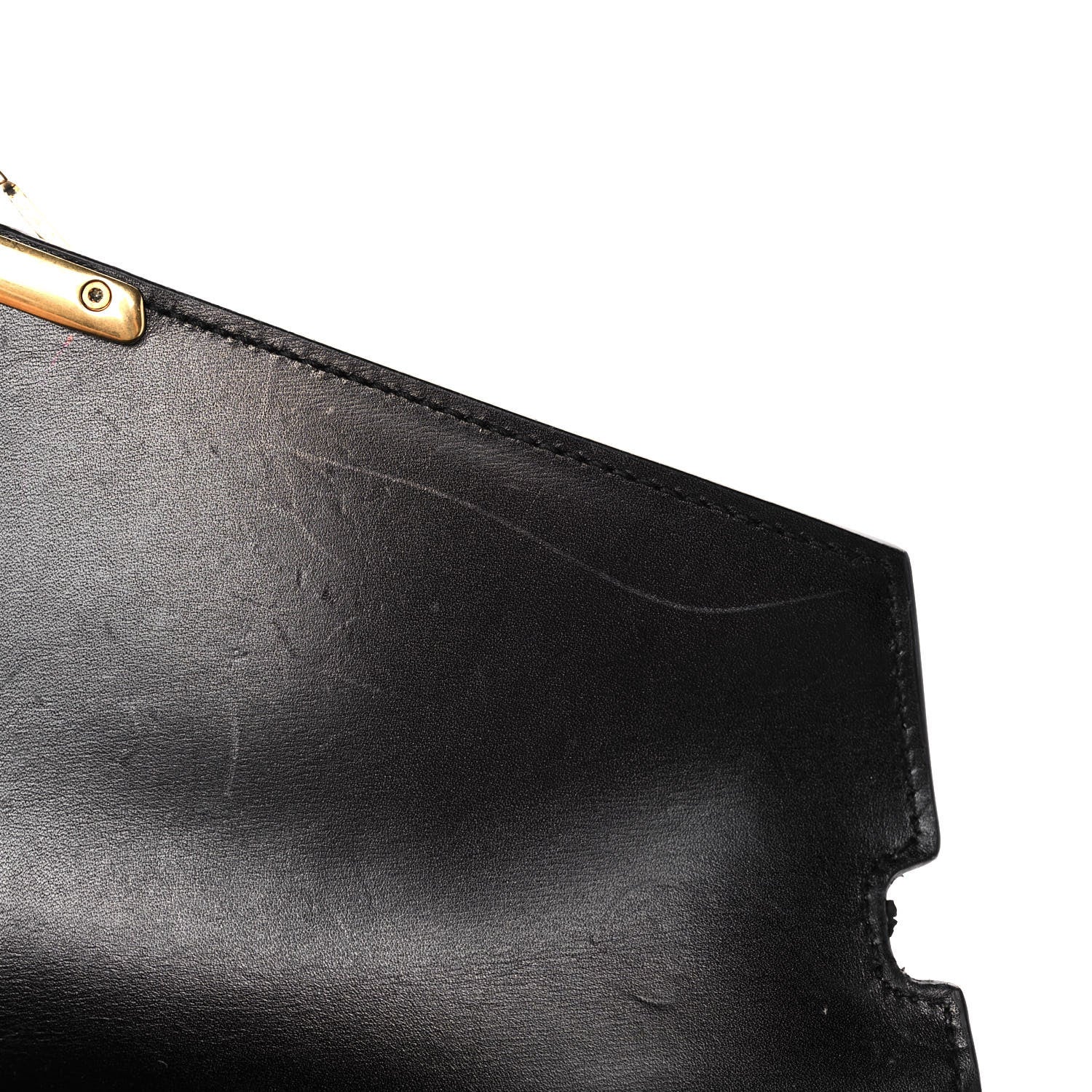 Saint Laurent Pony Hair Leopard Print Monogram Cassandra Clasp Bag Black 12 of 12