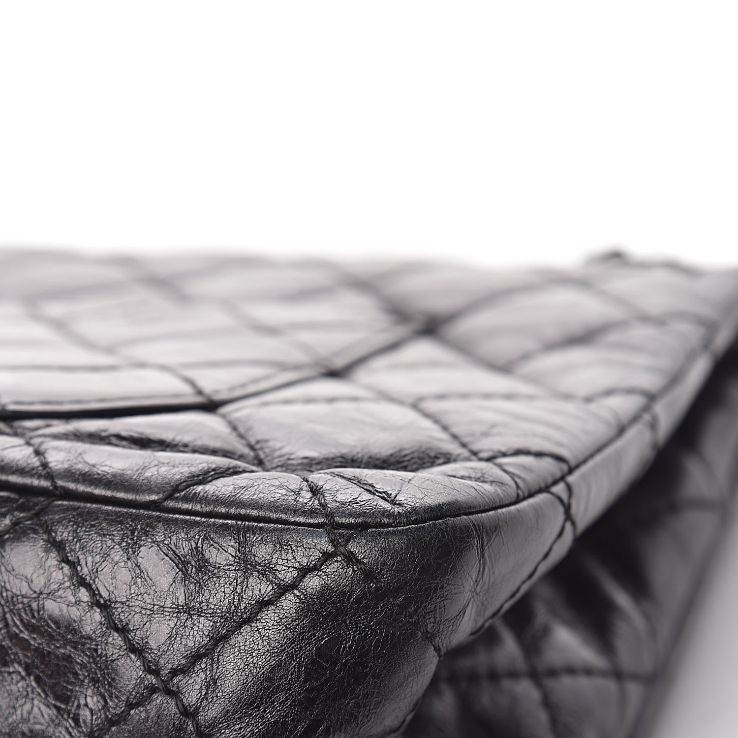 Chanel Metallic Aged Calfskin Quilted 2.55 Reissue 227 Flap So Black 14 of 15