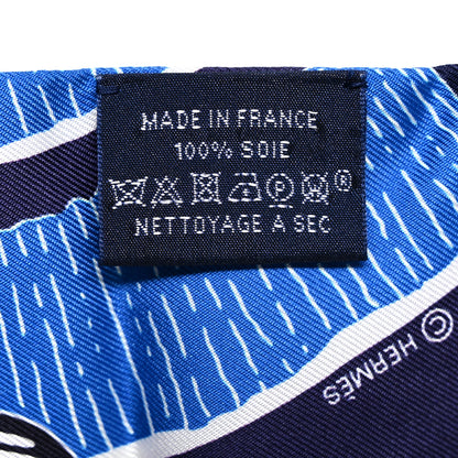 Hermes Silk Mors A Jouets Chemise Slim Maxi Twilly Marine Bleu Roy 3 of 5