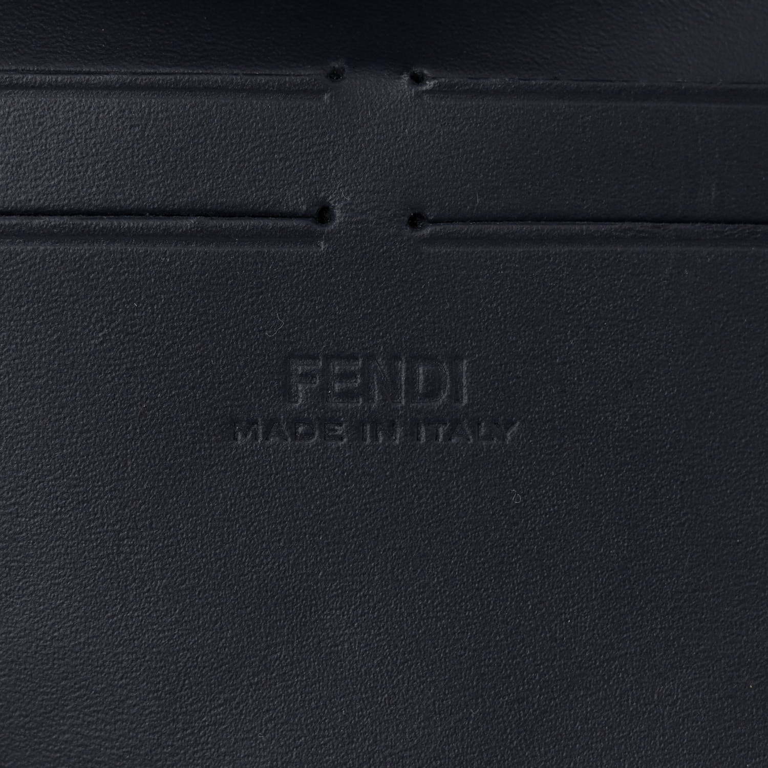 Fendi Vitello King FF Lines Embossed Baguette Soft Trunk Midnight 6 of 10