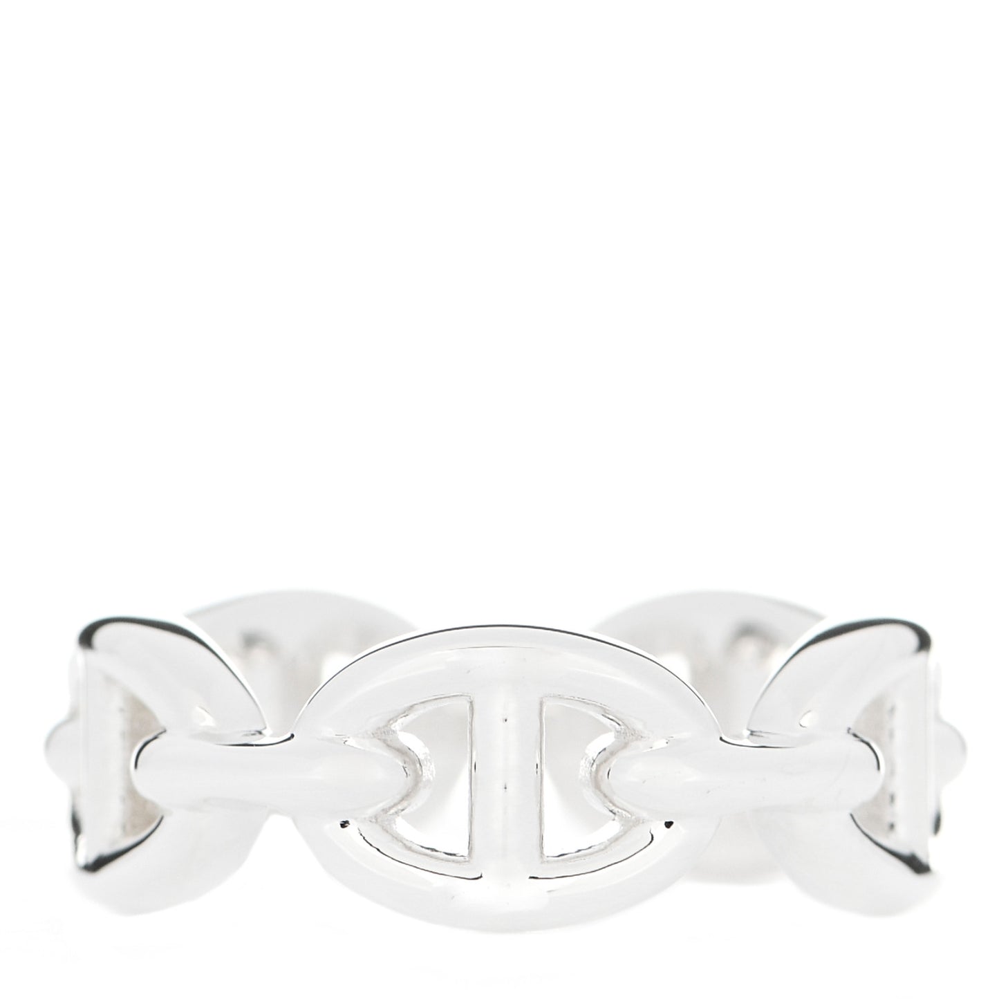 Sterling Silver PM Chaine d'Ancre Enchainee Band Ring 51 5.75