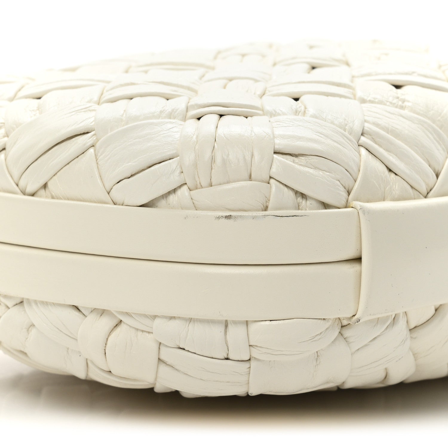 Bottega Veneta Foulard Intrecciato Minaudiere Knot Clutch Bone 8 of 13