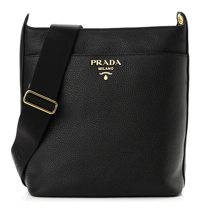 Prada Vitello Phenix Metal Hobo Black 1 of 7