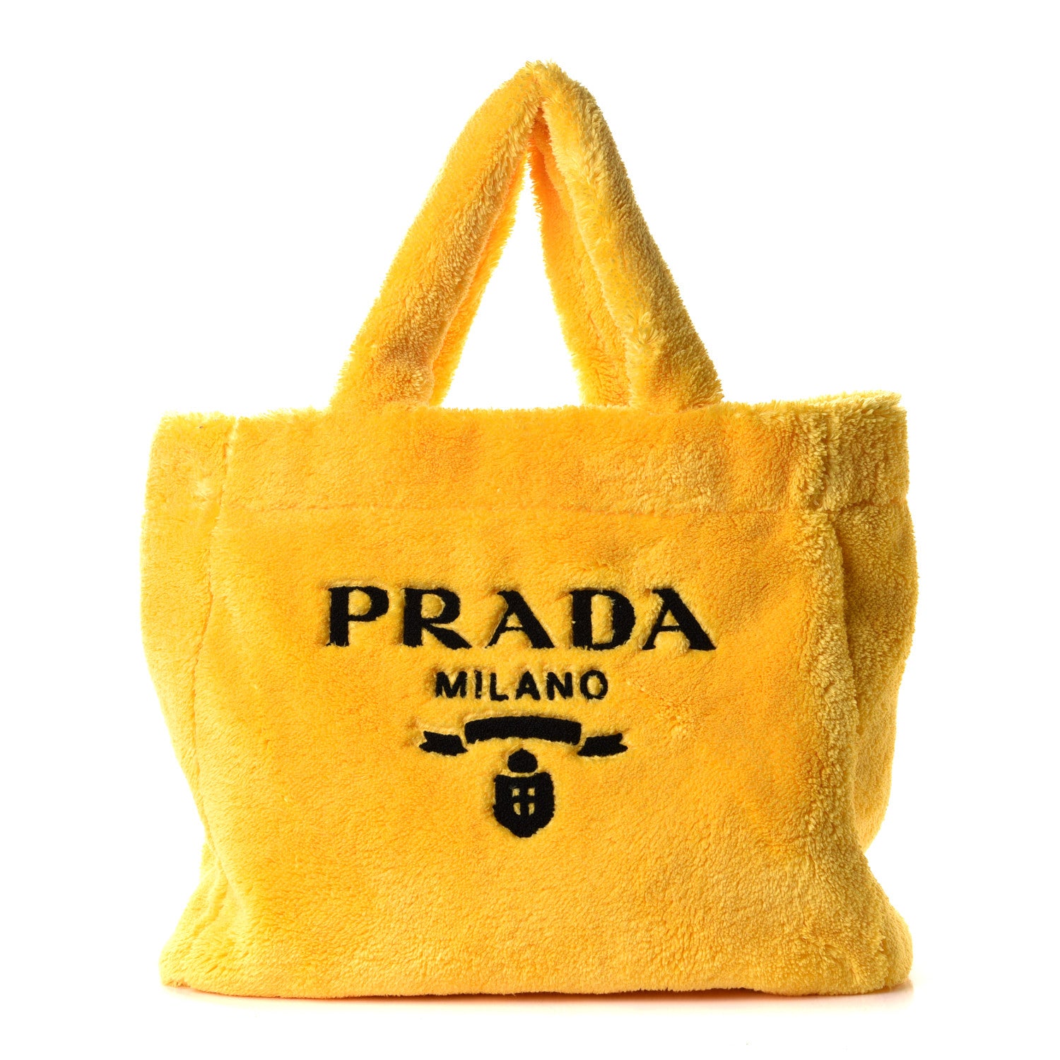 Prada Terry Cloth Tote Bag Giallo Black 1 of 5