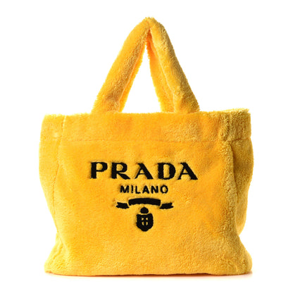 Prada Terry Cloth Tote Bag Giallo Black 1 of 5