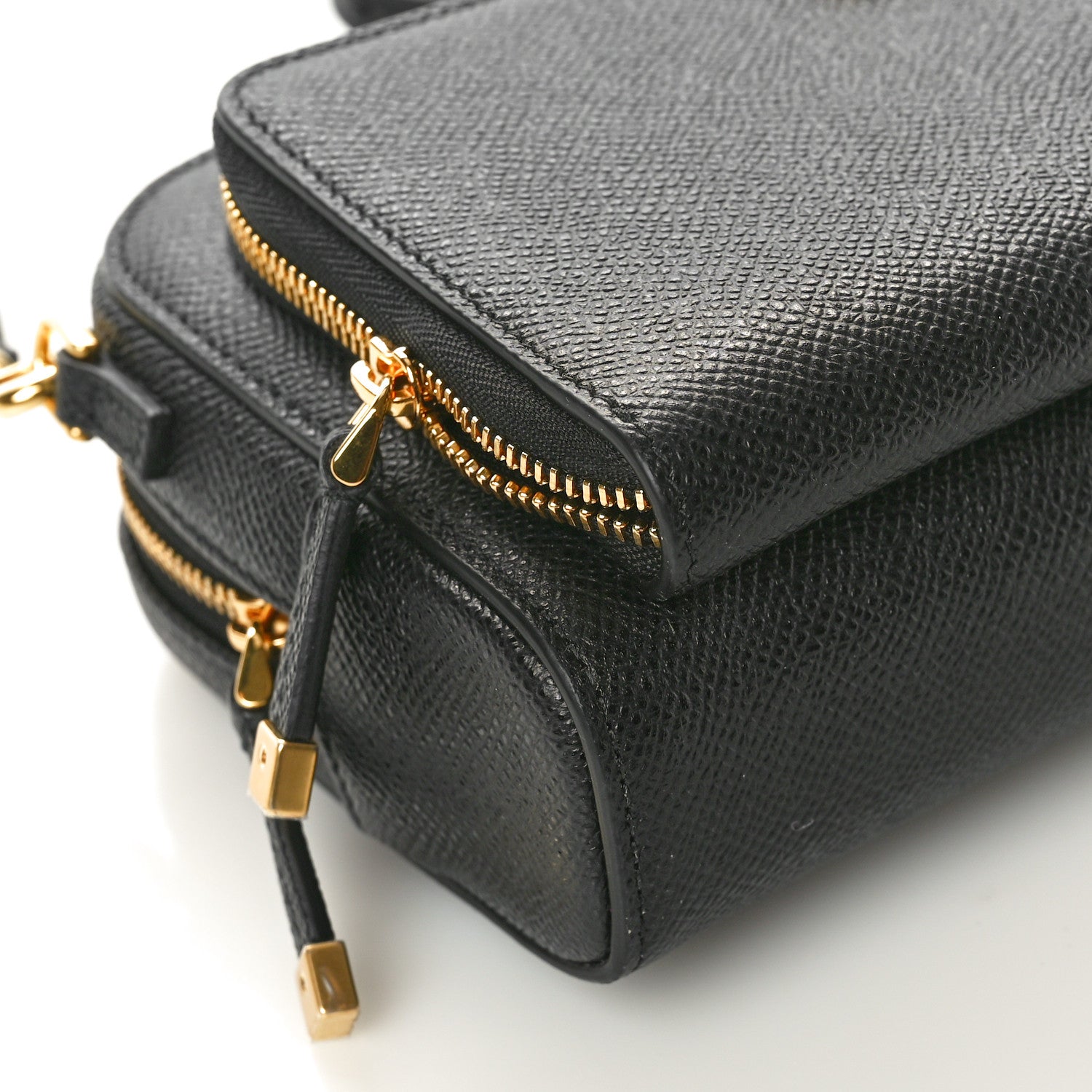 Christian Dior Grained Calfskin Caro Double Pouch Black 9 of 10