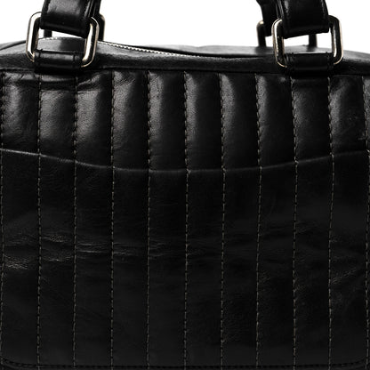 Chanel Lambskin Vertical Quilted Mademoiselle Satchel Black 7 of 13
