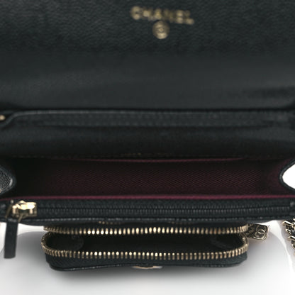 Chanel Caviar Quilted Business Affinity Clutch With Chain Black 4 of 9