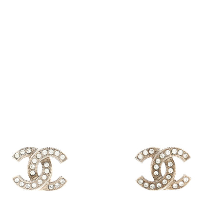 Chanel Crystal CC Earrings Silver 1 of 4