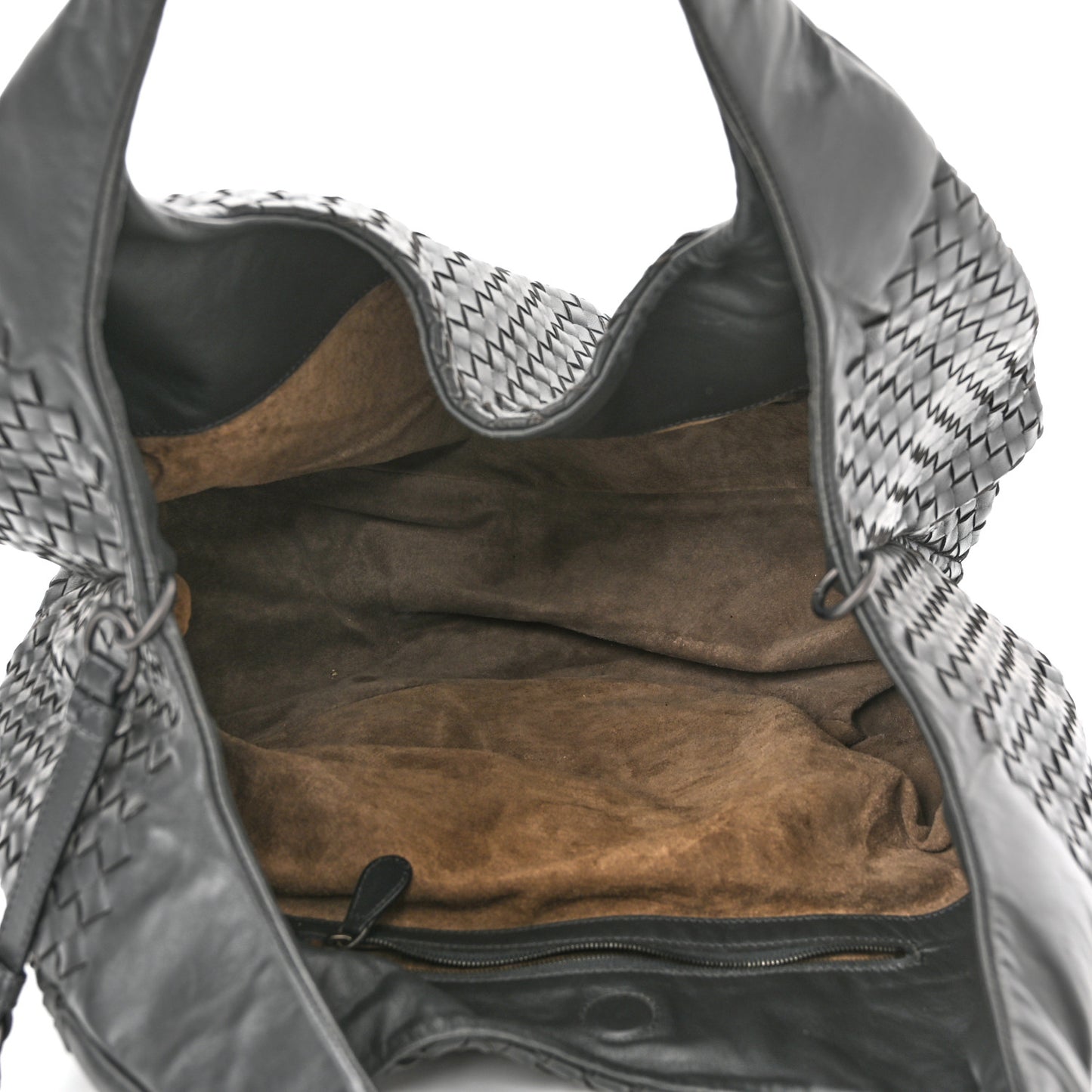 Nappa Intrecciato Medium Campana Hobo Black