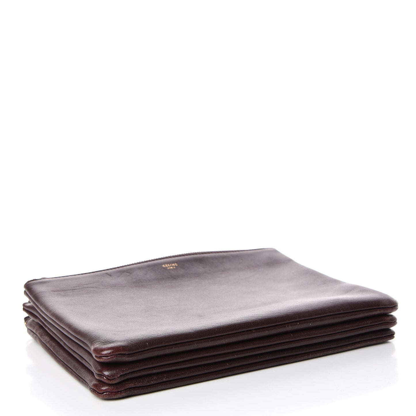 Smooth Lambskin Large Trio Crossbody Bag Bordeaux
