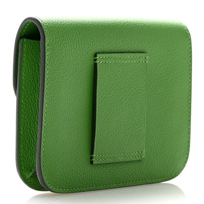 Hermes Evercolor Bi-Color Constance Slim Wallet Vert Yucca Mauve Pale 4 of 10