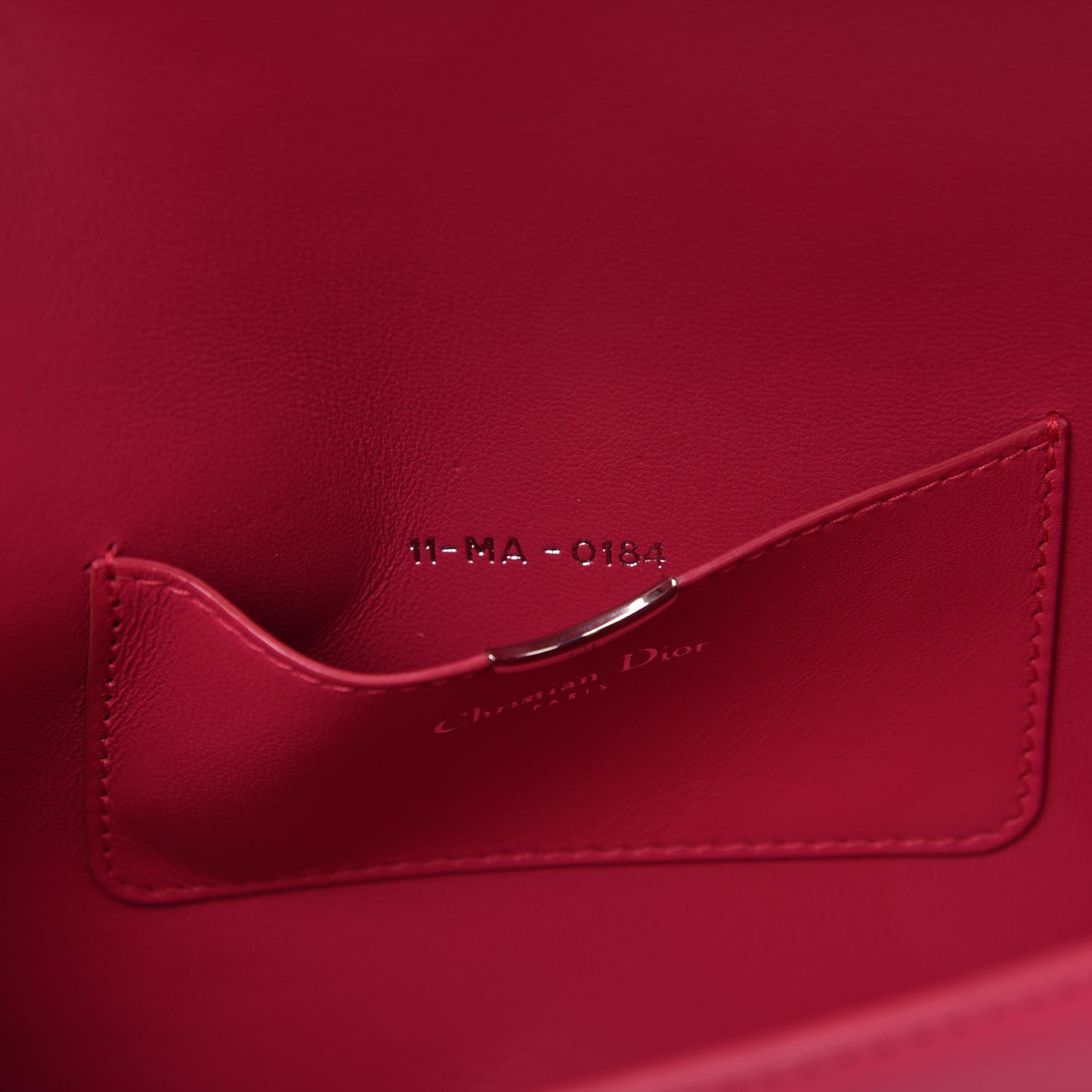 Lambskin Floral Embellished Clutch Pink