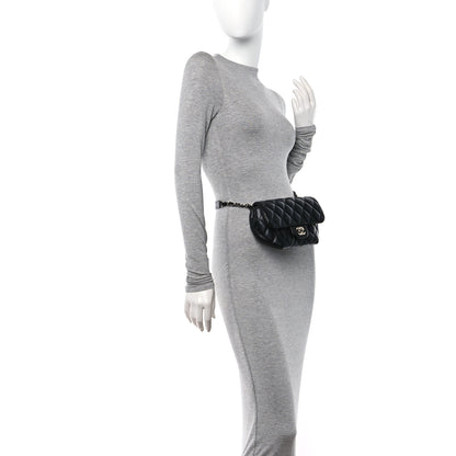 Chanel Calfskin Quilted CC Uniform Flap Belt Bag Black 2 of 12