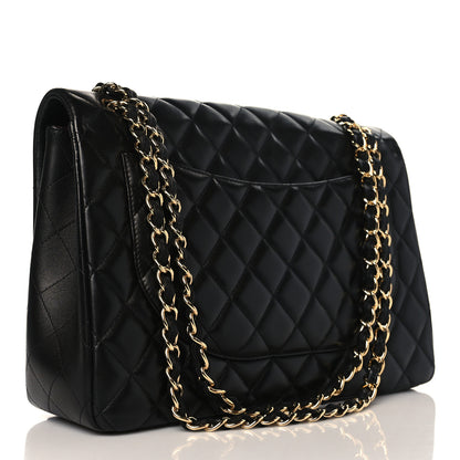 Chanel Lambskin Quilted Maxi Single Flap Black 2 of 9
