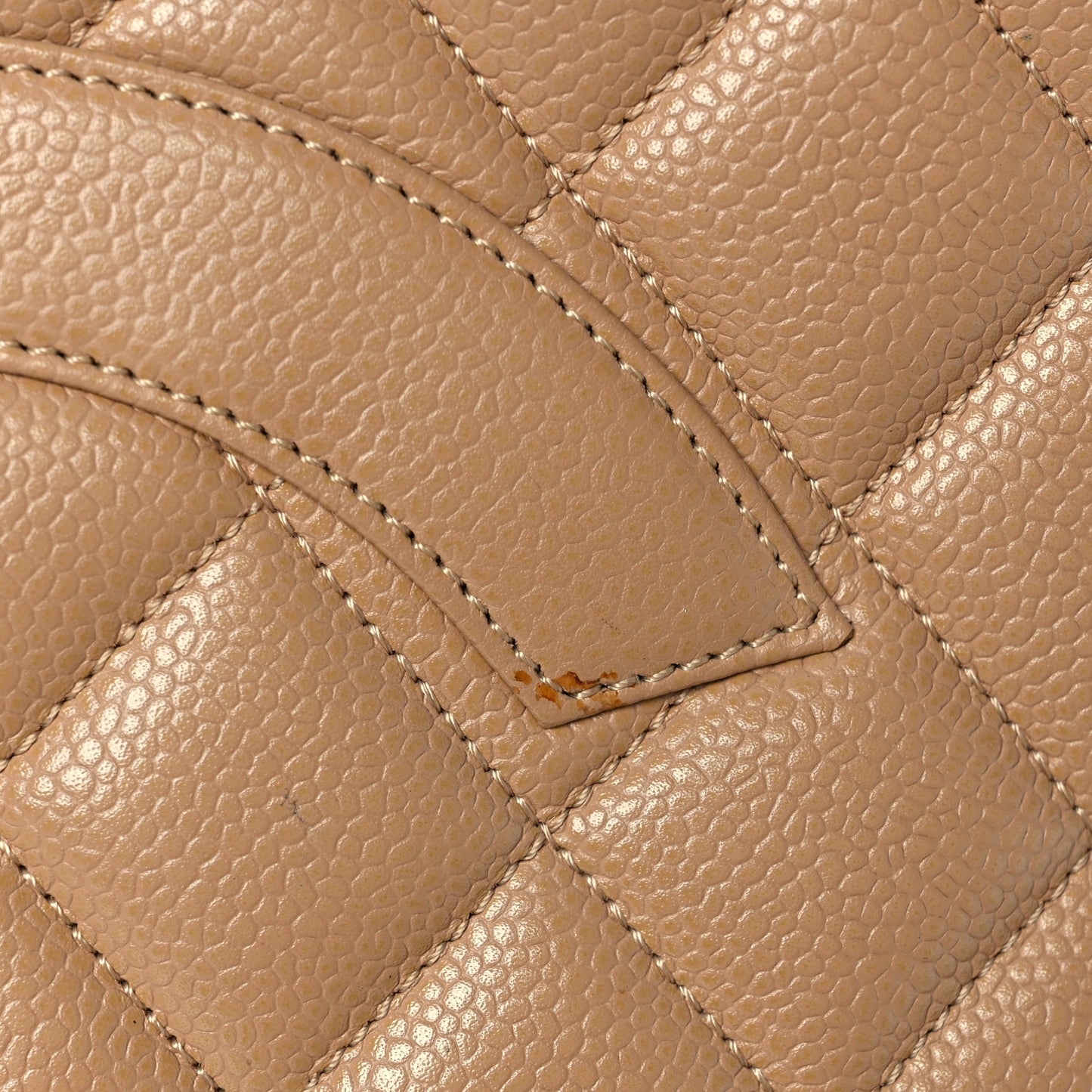 Caviar Quilted Medallion Tote Beige