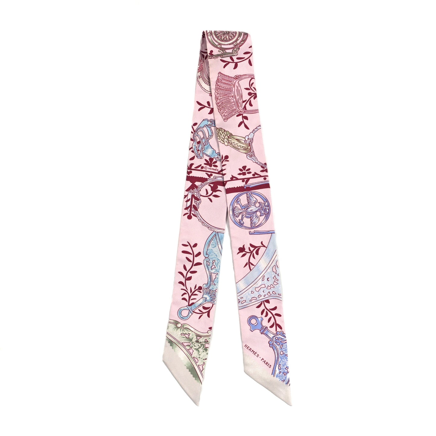 Silk Etriers Remix Twilly Rose Pale Bordeaux