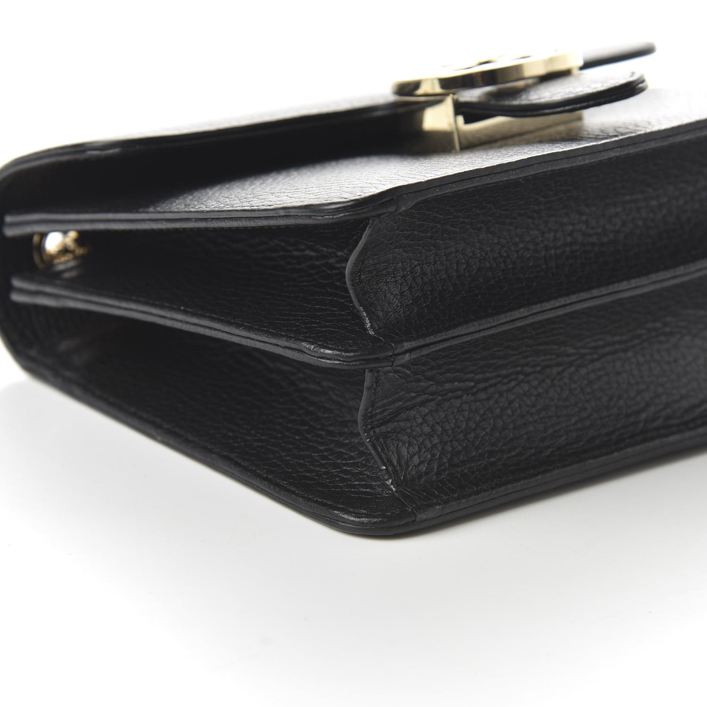 Dollar Calfskin Small Interlocking G Shoulder Bag Black
