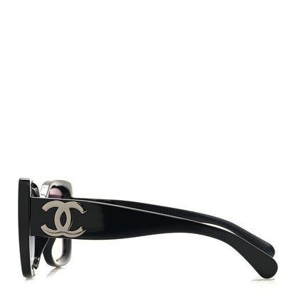 Chanel Square Polarized CC Sunglasses 5494-A Black 3 of 8
