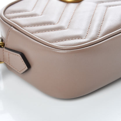 Gucci Calfskin Matelasse Mini GG Marmont Chain Shoulder Bag Porcelain Rose 5 of 9