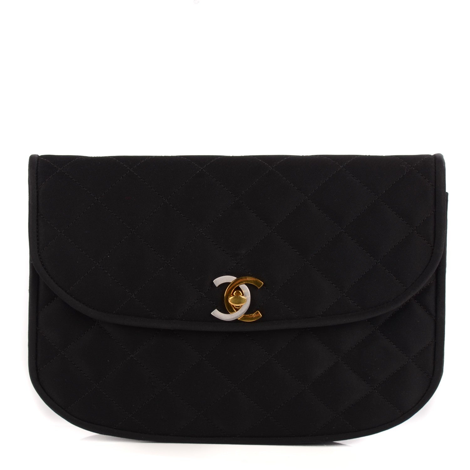 Chanel Satin Quilted Small Flap Black 1 of 9