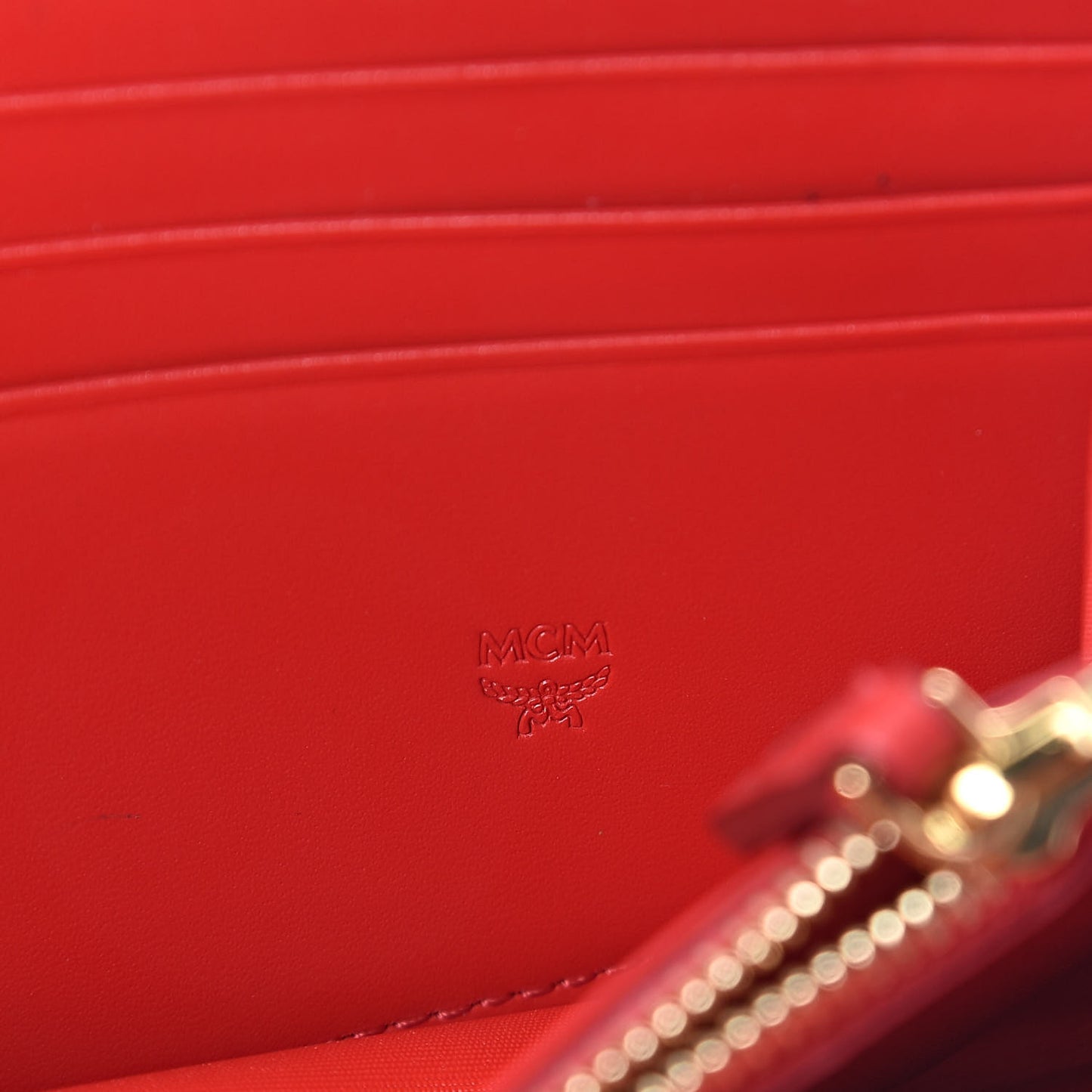 Visetos Large Zip Around Wallet Ruby Red