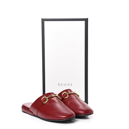 Gucci Goatskin Horsebit Pericle Slippers 38.5 Rosso 11 of 11