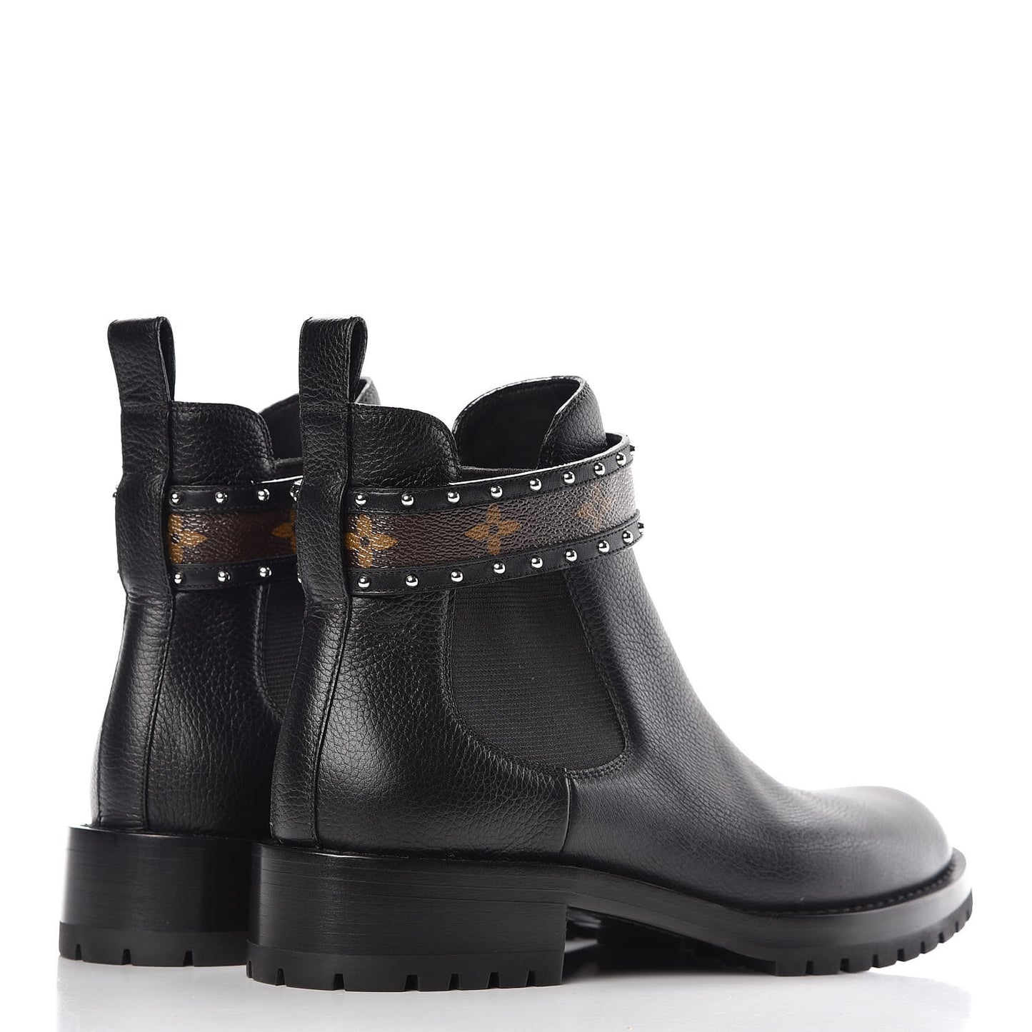 Grained Calfskin Monogram Discovery Flat Ankle Boots 39
