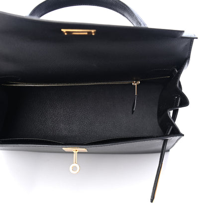 Hermes Epsom Kelly Sellier 28 Black 4 of 10