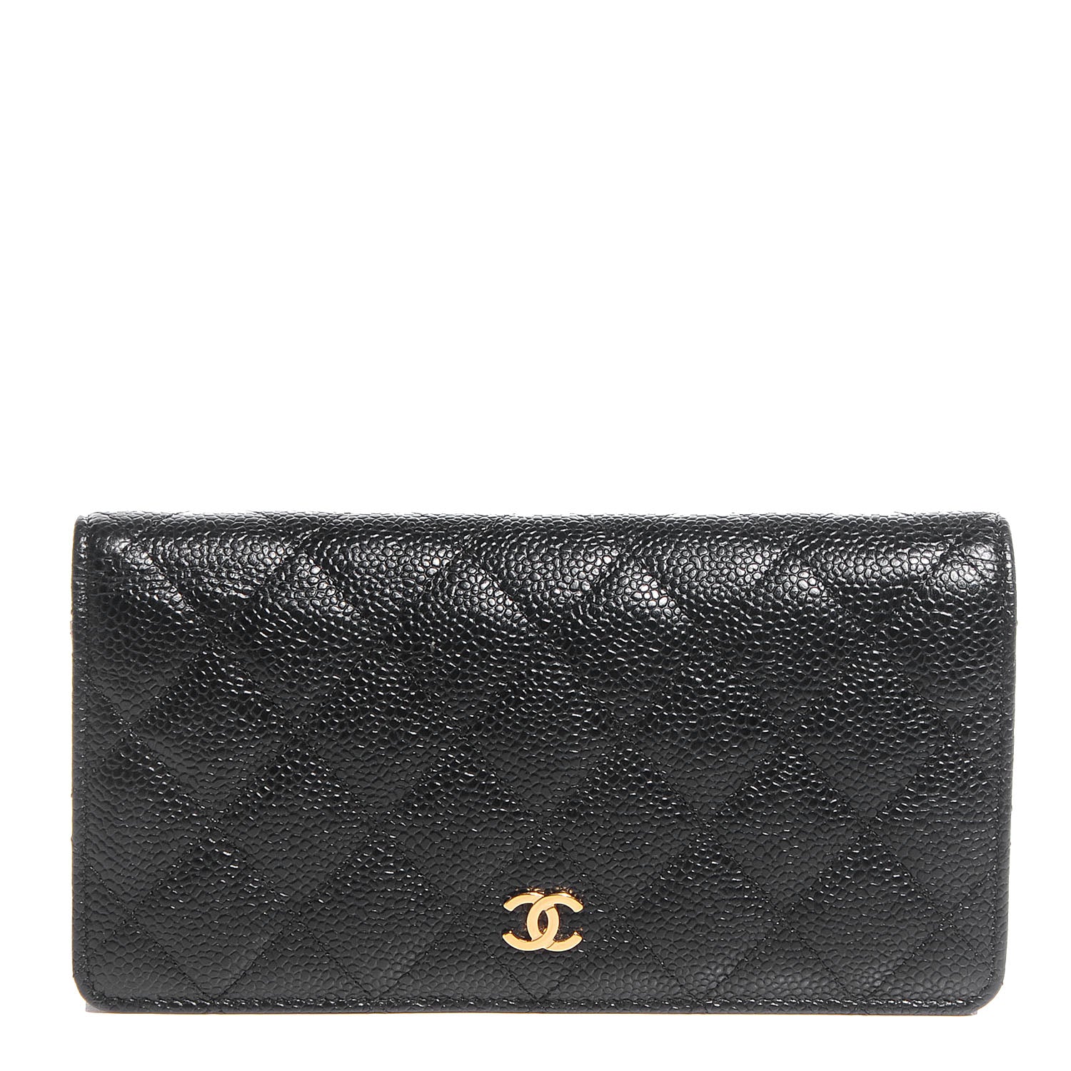 Chanel Caviar Quilted Yen Wallet Black 1 of 9