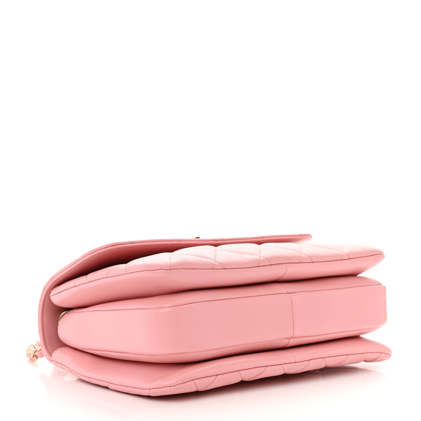 Lambskin Quilted Small Trendy CC Flap Dual Handle Bag Pink