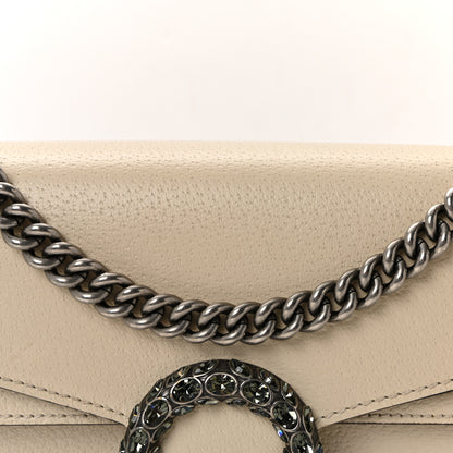 Gucci Textured Calfskin Crystal Small Dionysus Shoulder Bag Mystic White 8 of 10