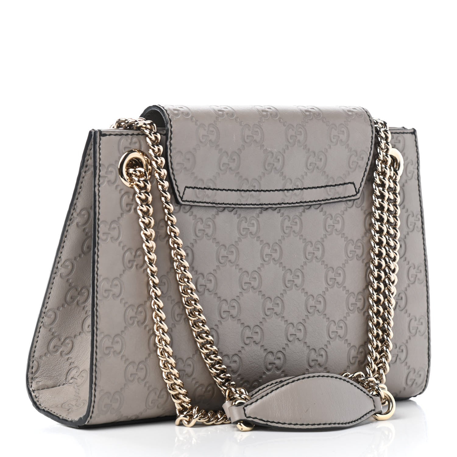 Gucci Guccissima Small Emily Chain Shoulder Bag Storm Grey 2 of 4