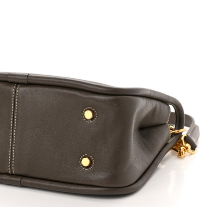Mulberry Silky Calfskin Small Leighton Dark Grey 9 of 9
